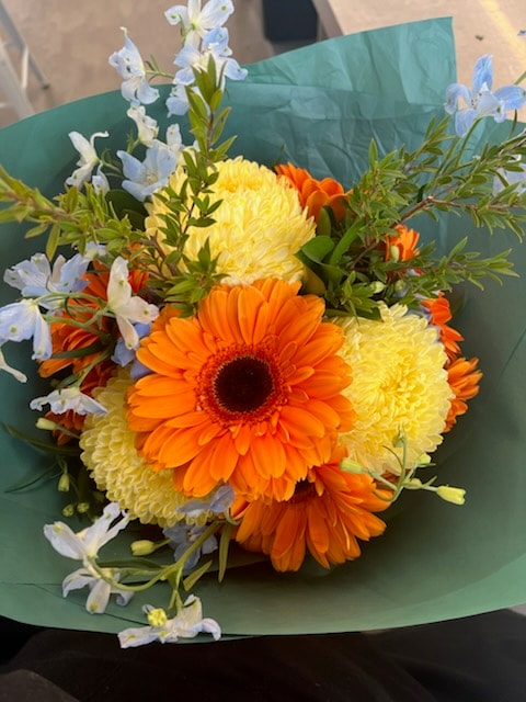 Sunday Surprise Bouquet — a beautiful seasonal arrangement, details kept secret!
